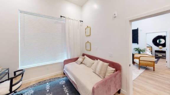 Hydrogen-Micro-Model-Unit-2-Bedroom-Living-Room at SevenO2 Main Apartments, Salt Lake City, Utah