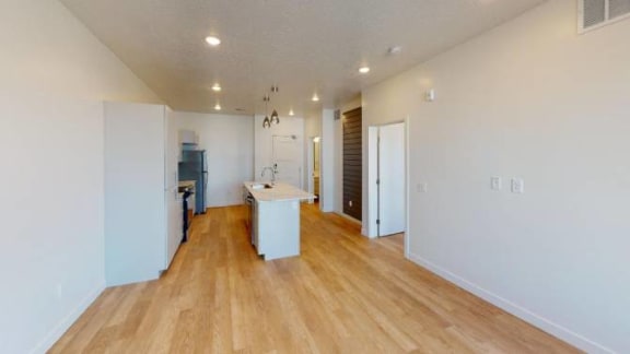 Nitrogen-Carbon-1-Bed-Kitchen at SevenO2 Main Apartments, Salt Lake City, 84101