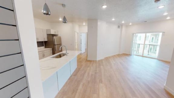 Living And Kitchen at SevenO2 Main Apartments, Salt Lake City, UT, 84101
