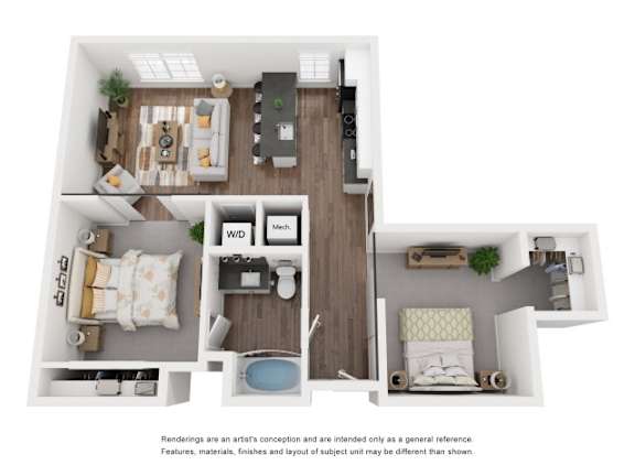 1B4 Floor Plan at The Revival, Salt Lake City