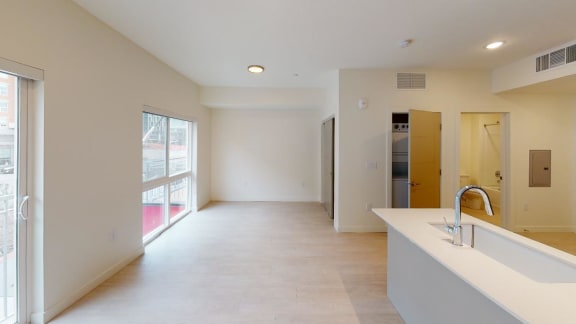 Picasso Bleu side kitchen at Paperbox Lofts, Salt Lake City, 84101