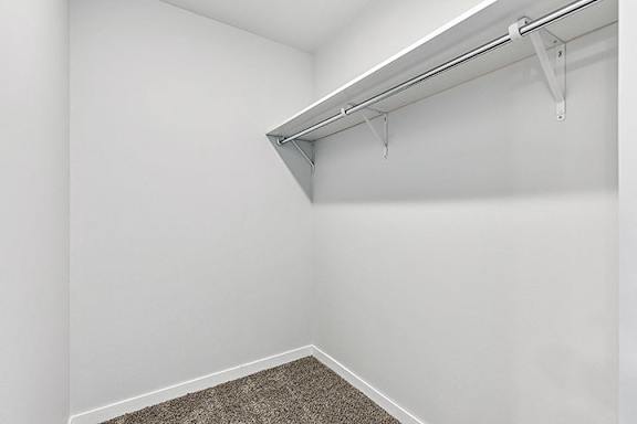 Walk in closet at Red Rock Apartments, Rapid City, South Dakota