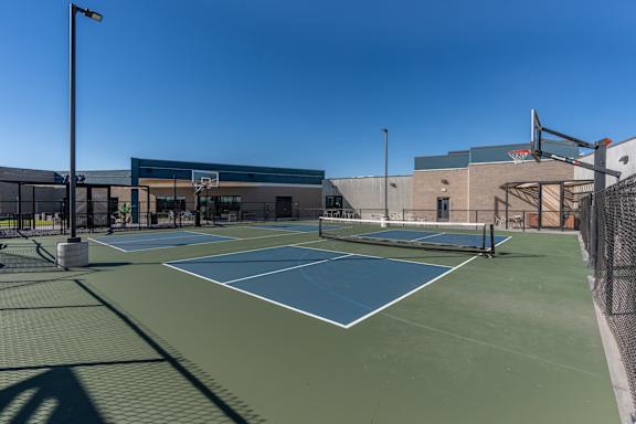 A tennis court at SevenO2 Main Apartments, Utah