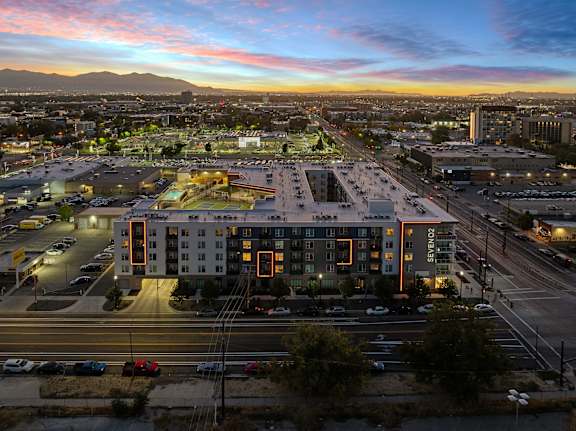 Property Aerial View at SevenO2 Main Apartments, Salt Lake City