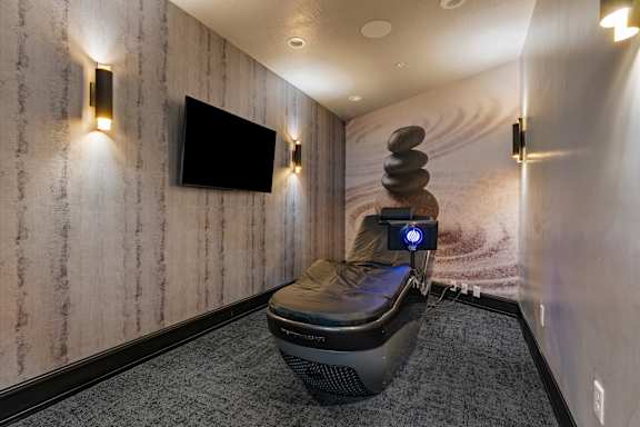 A massage chair at SevenO2 Main Apartments, Salt Lake City, Utah