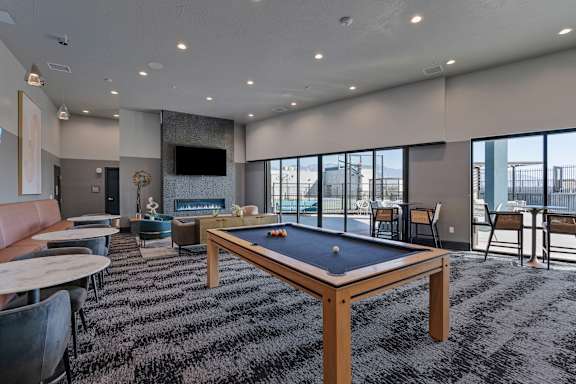Billiard table at SevenO2 Main Apartments, Salt Lake City, UT, 84101