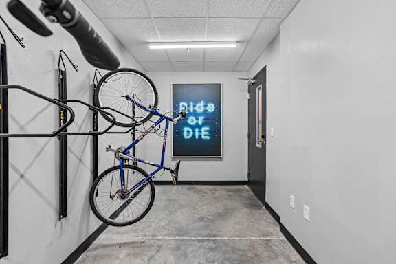 Hanging bike rack at SevenO2 Main Apartments, Salt Lake City, UT