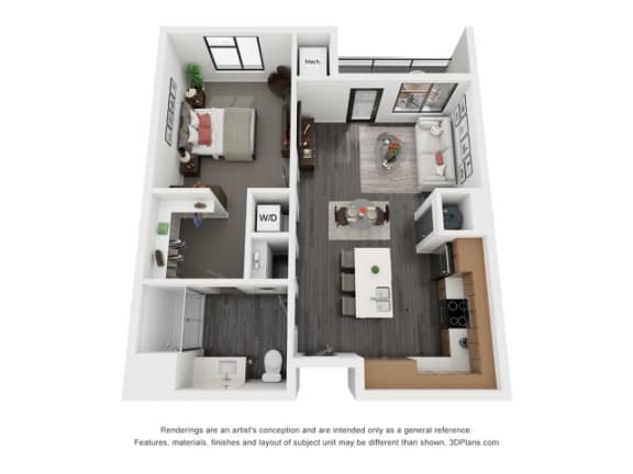 1 Bedroom 1 Bathroom at The Flats at Riverwoods, Provo, UT