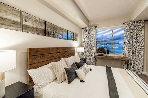 Beautiful Bright Bedroom With Wide Windows at The Flats at Riverwoods, Provo