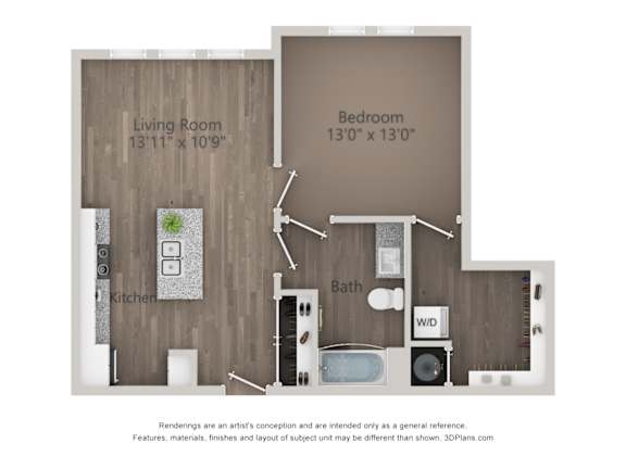1 bedroom 1 bath B at City View St. George, St. George, 84770