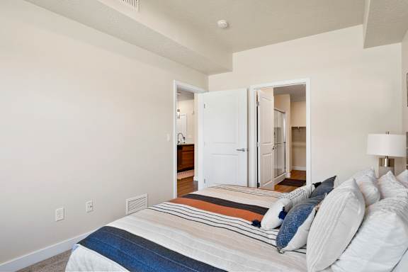 Bedroom with Comfortable Mattress at The Flats at Riverwoods, Utah