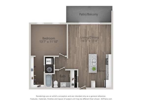 1 bedroom 1 bath A at City View St. George, St. George, UT