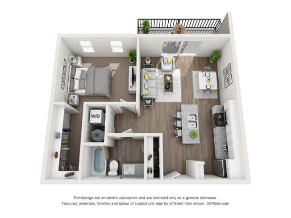 1 bed 1 bath The Heritage