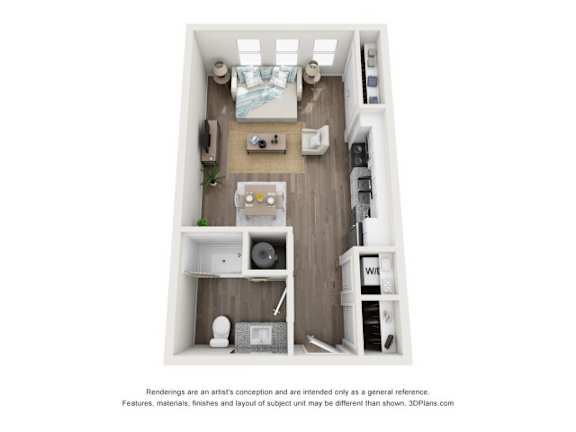 Studio 1 bath The Parkway