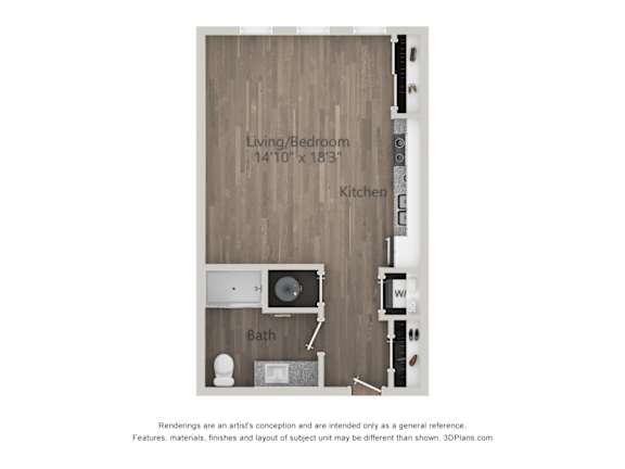 Studio 1 bath B at City View St. George, Utah