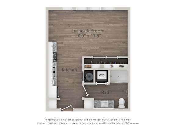 Studio 1 bath A at City View St. George, St. George