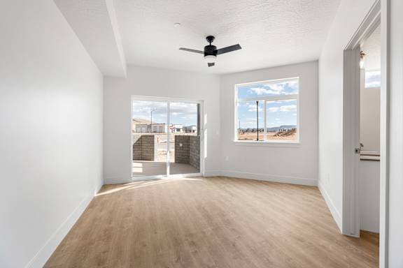 Bedroom With Windows at The Vue At Desert Color, St. George