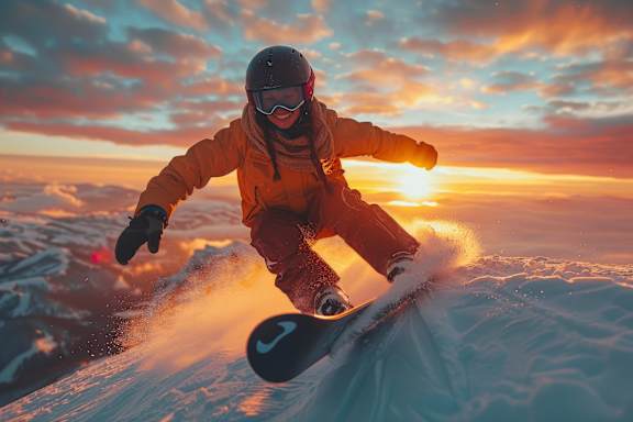 A person is snowboarding at SevenO2 Main Apartments, Salt Lake City, UT, 84101