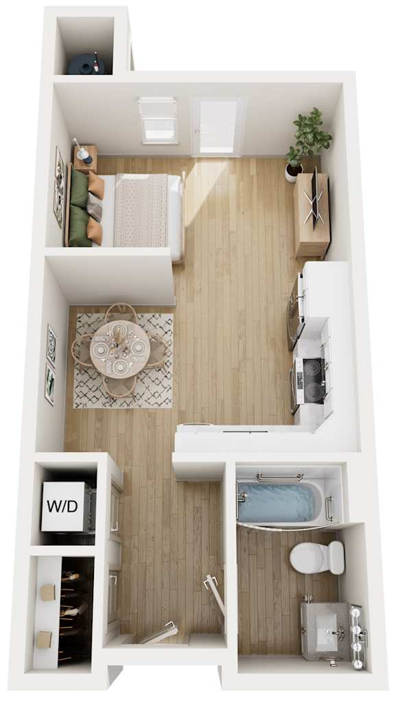 Studio 1 bath Floorplan at The Vue At Desert Color Apartments, St. George, UT