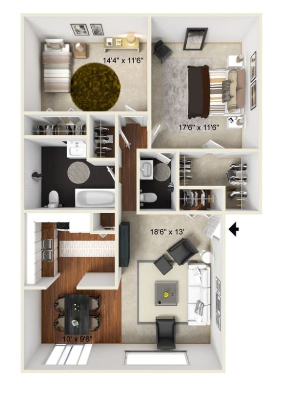 Floor Plan  ASH: Second Level - Community View