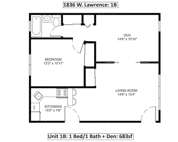 a floor plan of a small house with a bedroom and a living room