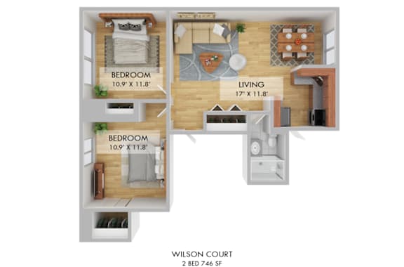 Floor Plans of Wilson Court 1901 W Wilson Ave in Chicago IL