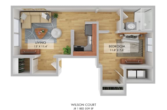Floor Plans of Wilson Court 1901 W Wilson Ave in Chicago IL