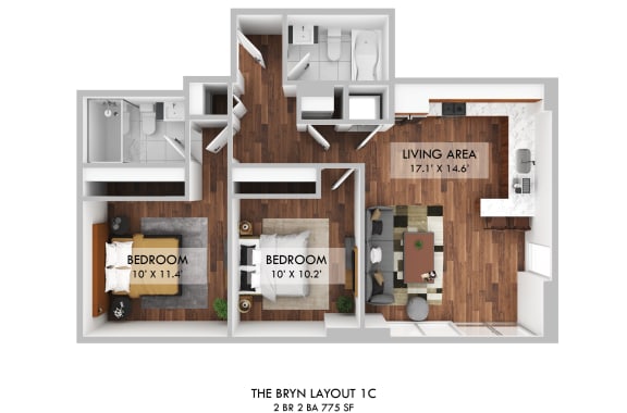 2 bed 2 bath A at The Bryn - 5600 N Sheridan Rd Apartments, Chicago, IL, 60660