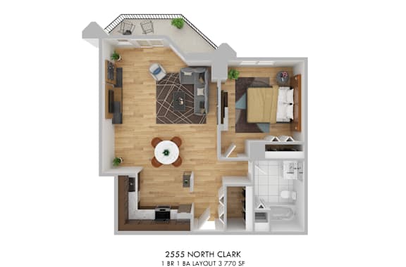 2555 North Clark Layout 3 Floor Plan