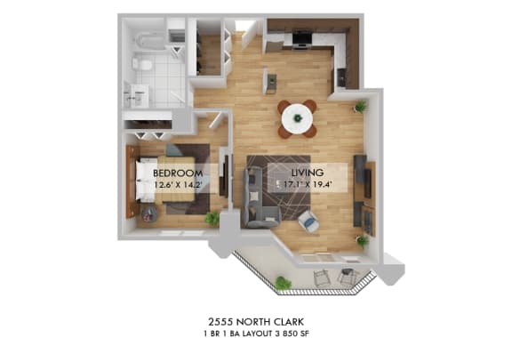 2555 North Clark Layout 3 Floor Plan