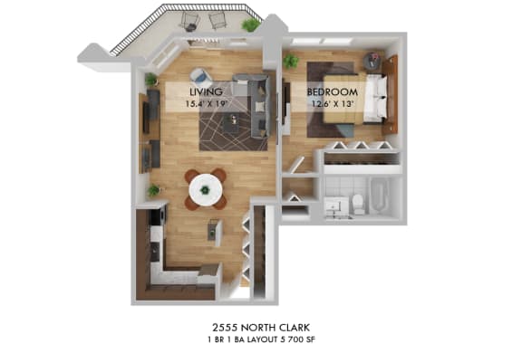 Floor Plan  2555 North Clark Layout 5 Floor Plan