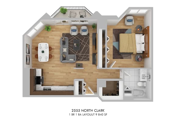 2555 North Clark Layout 9 Floor Plan