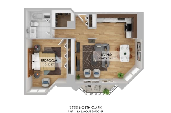 2555 North Clark Layout 9 Floor Plan