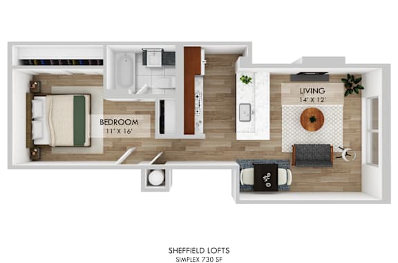 Sheffield Lofts Simplex Floor Plan