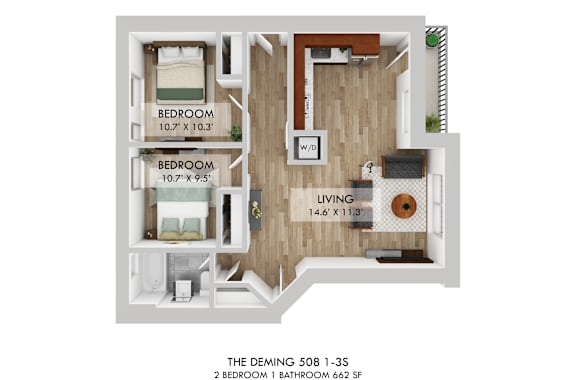 The Deming 508 1-3S Floor Plan
