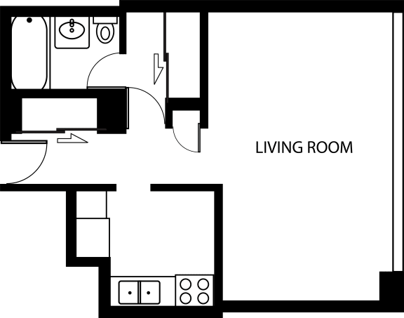 Sheridan Tower Studio Floor Plan