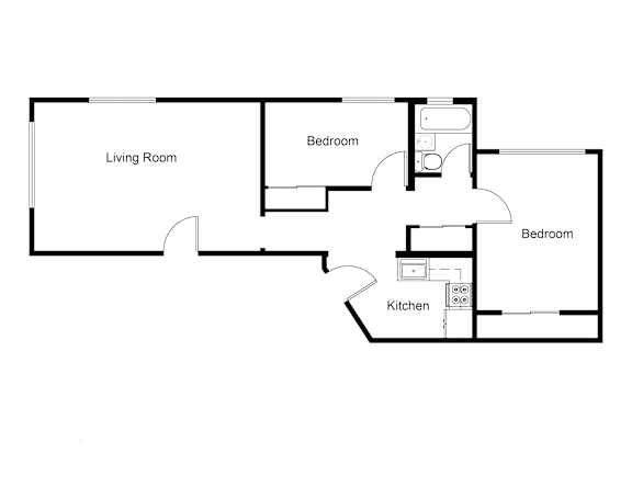 Dakin Court Two Bedroom Floor Plan
