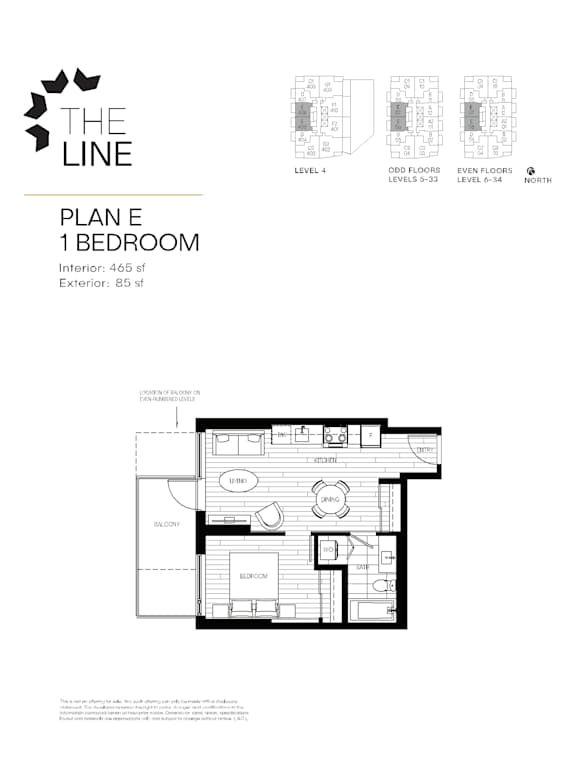 The Line 1 Bed Plan E