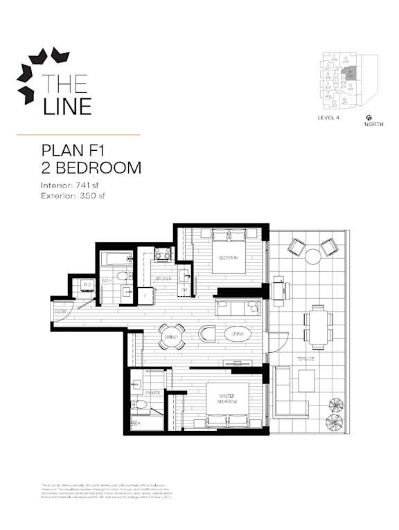 A floor plan for a two bedroom apartment is displayed.