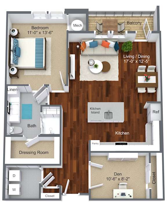 Floor Plan  Paoli 55+ apartment style at Canvas Valley Forge.