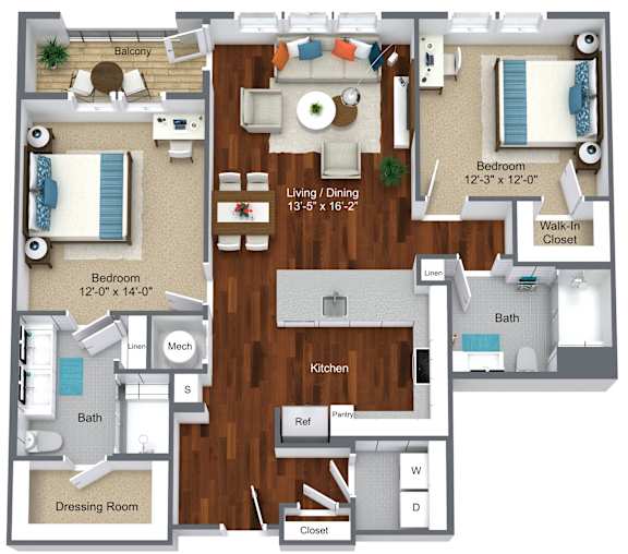 Solebury Floorplan at Canvas Valley Forge, King of Prussia, 19406