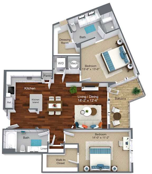 Wynnewood Floorplan at Canvas Valley Forge, Pennsylvania