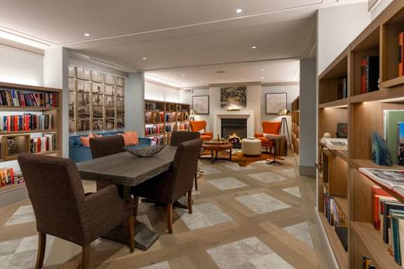 Library with seating at Canvas Valley Forge, Pennsylvania