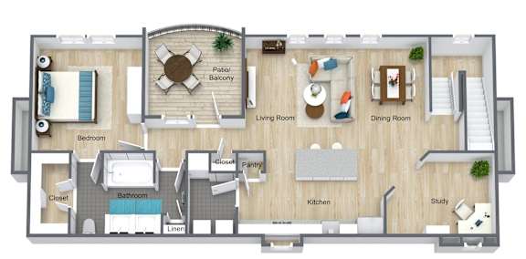 1 bed 1 bath at Atlas Point at Prestonwood Apartments , Carrollton, 75010