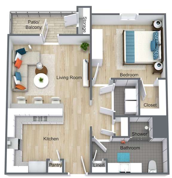 1 bed 1 bath B at Atlas Point at Prestonwood Apartments , Texas, 75010