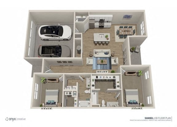 a floor plan of a 3 bedroom 2100 sq ft house