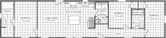 A black and white floor plan of a house with labeled rooms.