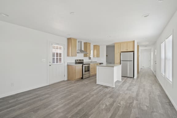 Kitchen and living room