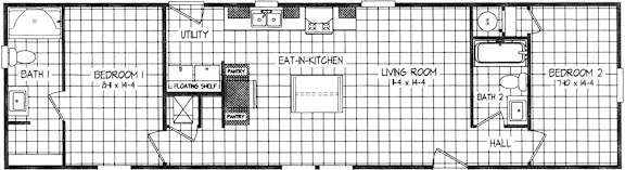A black and white image of a house floor plan.