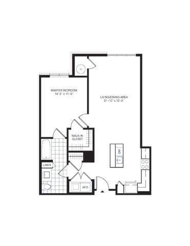 A3 Floor Plan at The Sheffield Englewood, Englewood, 07631